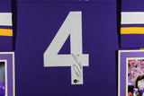 DALVIN COOK (Vikings purple SKYLINE) Signed Autographed Framed Jersey Beckett