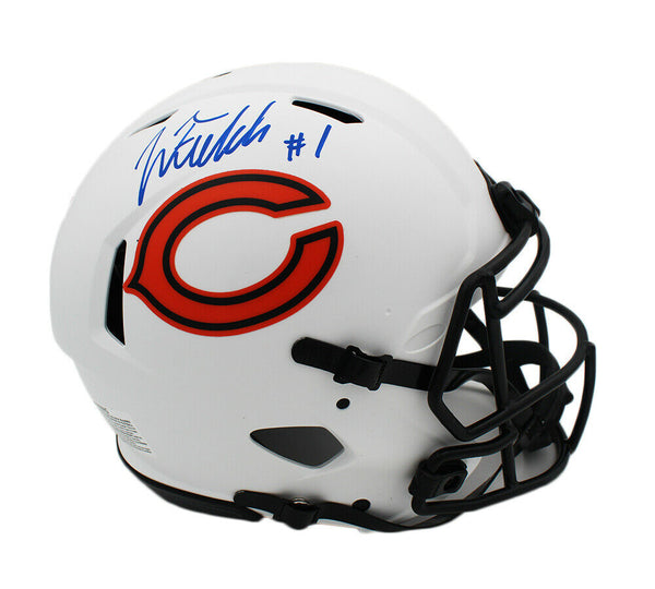 Justin Fields Signed Chicago Bears Speed Authentic Lunar NFL Helmet