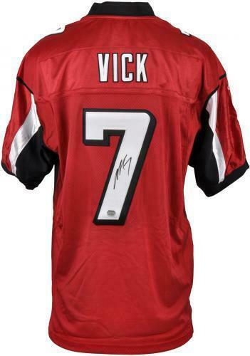Framed Michael Vick Atlanta Falcons Autographed Reebok Red Jersey
