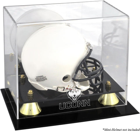 UConn Huskies Golden Classic Logo Mini Helmet Display Case