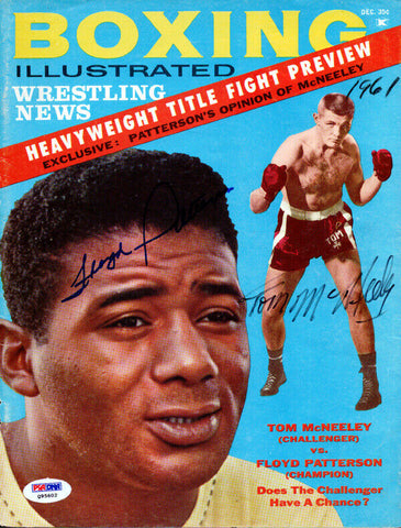 Floyd Patterson & McNeeley Autographed Boxing Illustrated Cover PSA/DNA Q95602