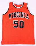 Ralph Sampson Signed Virginia Cavaliers Jersey (JSA COA) Rockets H.O.F. Center