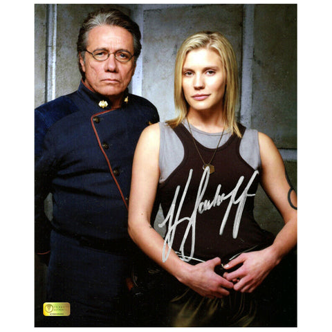 Katee Sackhoff Autographed Battlestar Galactica Starbuck, Adama 8x10 Photo