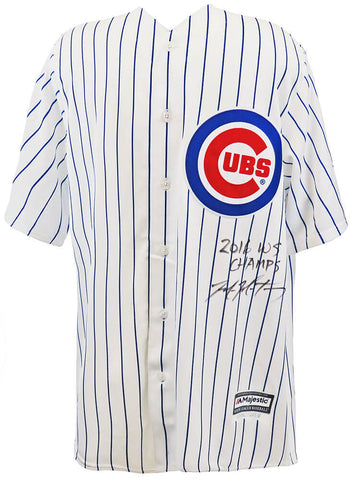 Mike Montgomery Signed Cubs Majestic Rep Baseball Jersey w/2016 Champs -(SS COA)