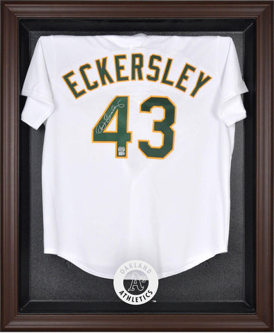 Oakland Athletics Brown Framed Logo Jersey Display Case Authentic