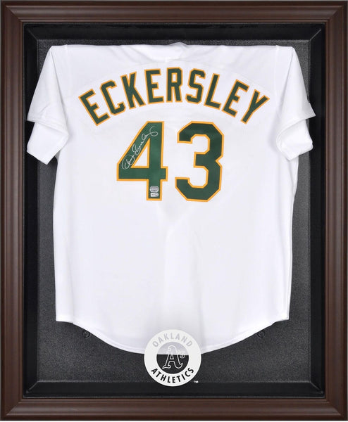 Oakland Athletics Brown Framed Logo Jersey Display Case Authentic