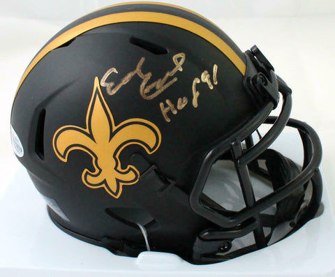 Earl Campbell Signed Saints Eclipse Speed Mini Helmet w/HOF-Beckett W Auth *Gold