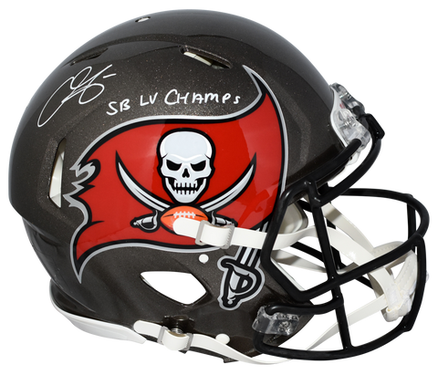 CHRIS GODWIN SIGNED TAMPA BAY BUCCANEERS AUTHENTIC SPEED HELMET W/ SB LV CHAMPS