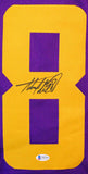 Adrian Peterson Signed Purple Pro Style Jersey w/ Yellow Num- Beckett W*Black *8