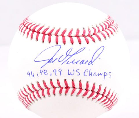 Joe Girardi Signed Rawlings OML Baseball w/ 96, 98, 99 WS Champs-Beckett W Holo