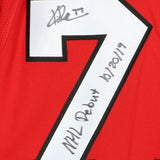KIRBY DACH Autographed "NHL Debut" Blackhawks Authentic Adidas Jersey FANATICS