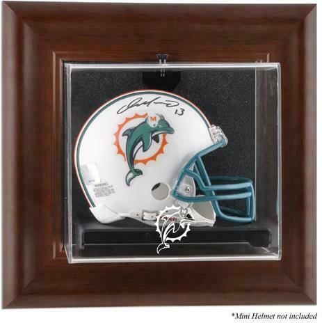 Dolphins Brown Mini Helmet Display Case - Fanatics
