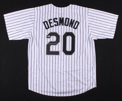 Ian Desmond Signed Colorado Rockies Jersey (Beckett Holo) 2xAll-Star Shortstop