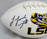 Leonard Fournette Autographed LSU Tigers Logo Football- JSA Authenticated