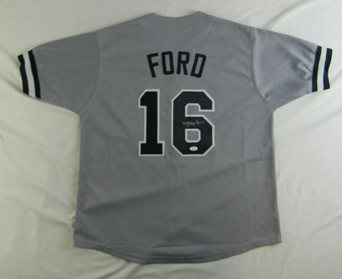 Whitey Ford Signed New York Yankees Jersey (JSA COA)10xAll Star Starting Pitcher