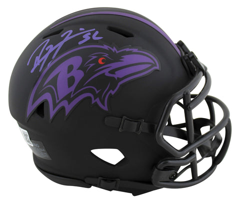 Ravens Ray Lewis Authentic Signed Eclipse Speed Mini Helmet BAS Witnessed