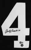 Andy Russell Authentic Signed Black Pro Style Jersey Autographed BAS Witnessed