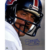 Framed Jim Kelly Signed Houston Gamblers Headshot 16x20 Photo w/"84 MVP" insc.