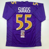 Autographed/Signed Terrell Suggs Baltimore Color Rush Football Jersey JSA COA
