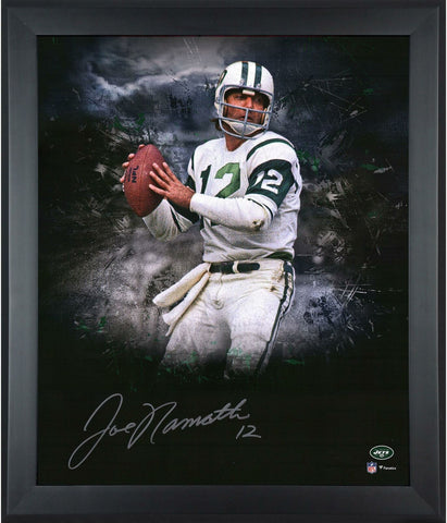 Joe Namath New York Jets Framed Autographed 20" x 24" In Focus Photograph