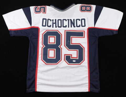 Chad Ochocinco Johnson Signed New England Patriot Jersey (PSA COA) 8xPro Bowl WR