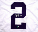 Justin Jefferson Autographed White College Style Jersey-Beckett W Hologram