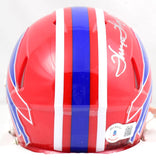 Thurman Thomas Autographed Buffalo Bills 87-01 Speed Mini Helmet- Beckett W Holo