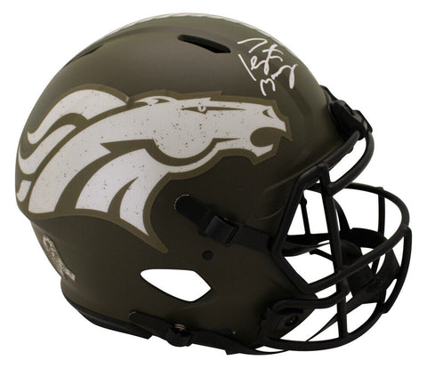 Peyton Manning Signed Denver Broncos Authentic Salute Helmet FAN 38944