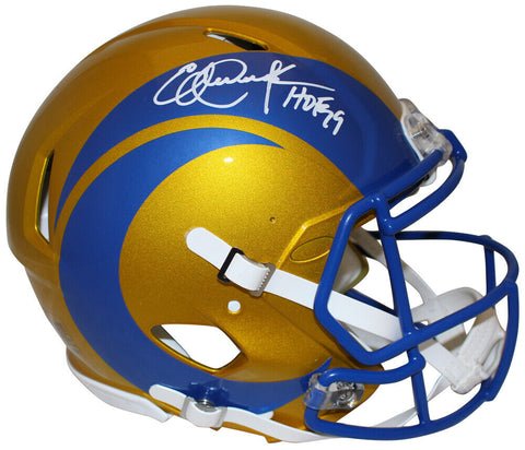 Eric Dickerson Signed Los Angeles Rams Authentic Flash Helmet HOF Beckett 36236