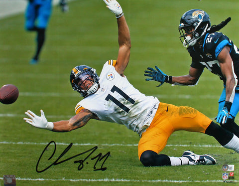 Chase Claypool Signed Pittsburgh Steelers 16x20 Open FP Photo-Beckett W Hologram
