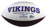 Vikings Jared Allen Authentic Signed White Panel Logo Football BAS Witnessed