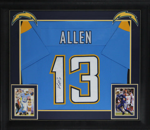 Keenan Allen Authentic Signed Powder Blue Framed Pro Style Jersey JSA Witness