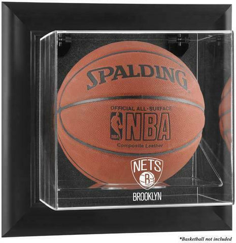 Brooklyn Nets Black Framed Wall- Basketball Display Case-Fanatics