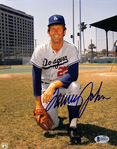 Dodgers Tommy John Authentic Signed 8x10 Photo Autographed BAS 1