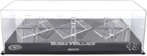 Bubba Wallace #43 Richard Petty Motorsports 3 Car 1/24 Die Cast Display Case