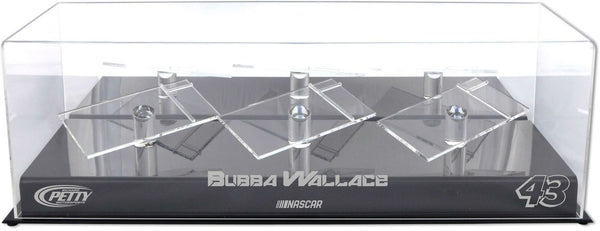 Bubba Wallace #43 Richard Petty Motorsports 3 Car 1/24 Die Cast Display Case