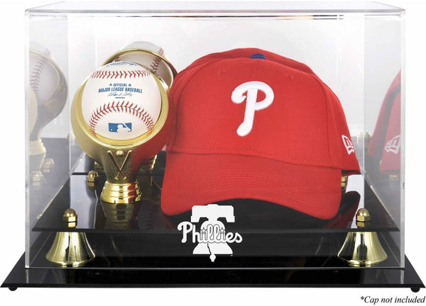 Philadelphia Phillies Acrylic Cap and Baseball 2019 Logo Display Case