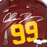 Chase Young Washington Football Team Signed 99 Decal Speed Authentic Helmet