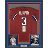 FRAMED Autographed/Signed DALE MURPHY 33x42 Atlanta Red Baseball Jersey JSA COA