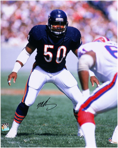 Mike Singletary Chicago Bears Autographed 16" x 20" Navy Vertical Photograph