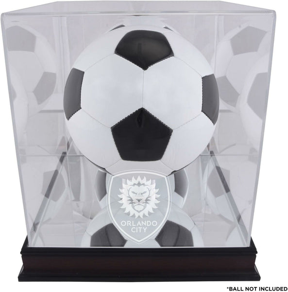 Orlando City SC Mahogany Team Logo Soccer Ball Display Case