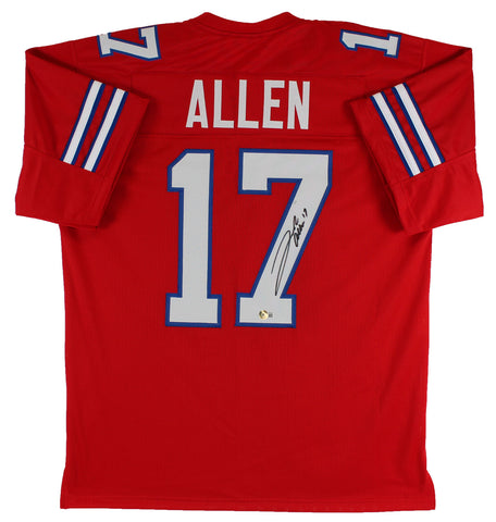 Josh Allen Authentic Signed Red Pro Style Jersey Autographed BAS Witnessed