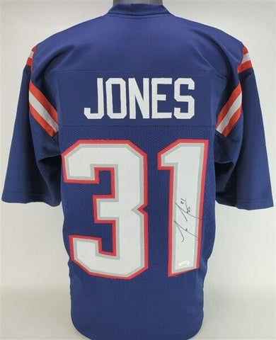 Jonathan Jones Signed Patriots Jersey (JSA COA) 2xSuper Bowl Champion Cornerback