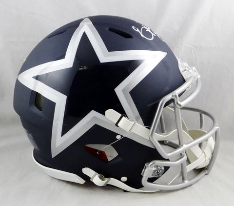 Ezekiel Elliott Signed Cowboys F/S AMP Speed Authentic Helmet- Beckett Auth *