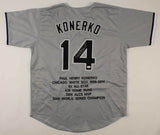 Paul Konerko Chicago White Sox Signed Career Highlight Stat Jersey (JSA COA)