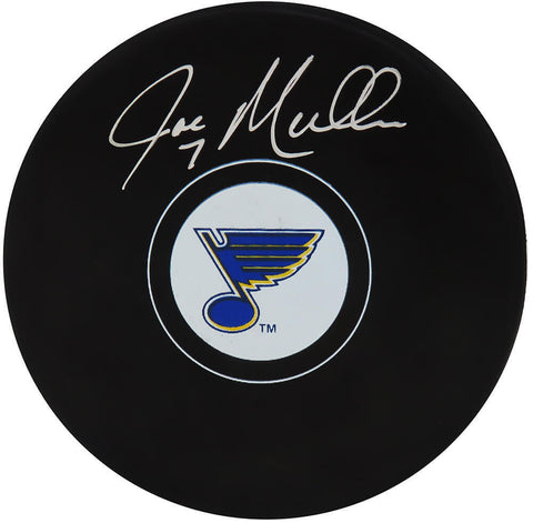 Joe Mullen Signed St Louis Blues Logo Hockey Puck - (SCHWARTZ SPORTS COA)