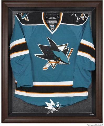 Sharks Brown Framed Logo Jersey Display Case - Fanatics Authentic