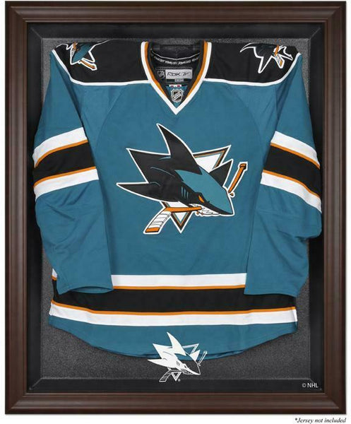 Sharks Brown Framed Logo Jersey Display Case-Fanatics Authentic