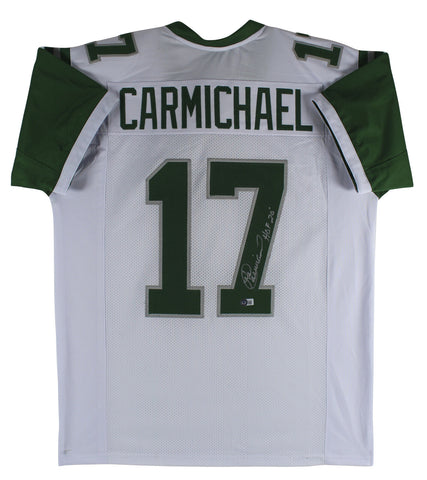 Eagles Harold Carmichael "HOF 20" Signed White Pro Style Jersey BAS Witnessed