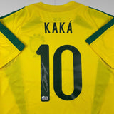 Autographed/Signed Ricardo Kaka Brazil Yellow Soccer Jersey Beckett BAS COA